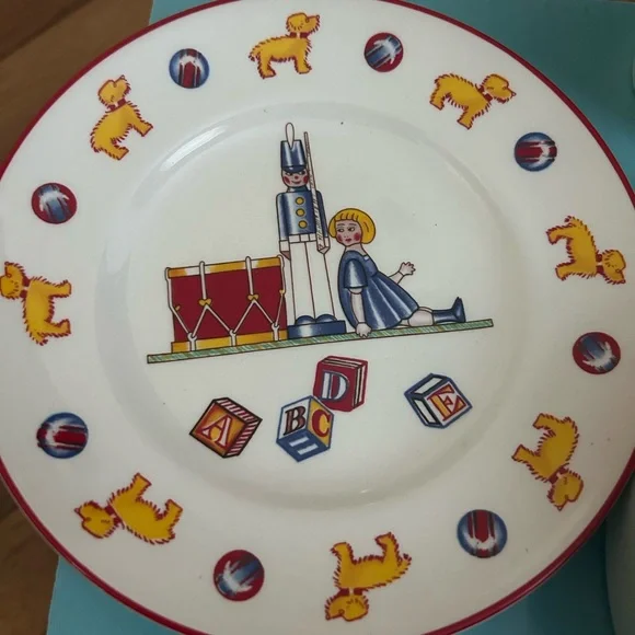 Mason's Tiffany Toys Child's Mug, Porringer and Plate Set - Picture 2 of 7